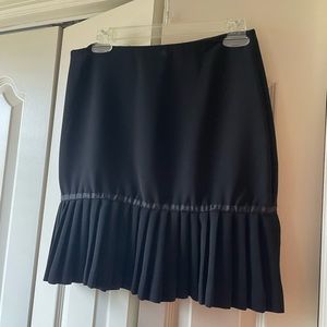 Black flare , zipper skirt. Size 6